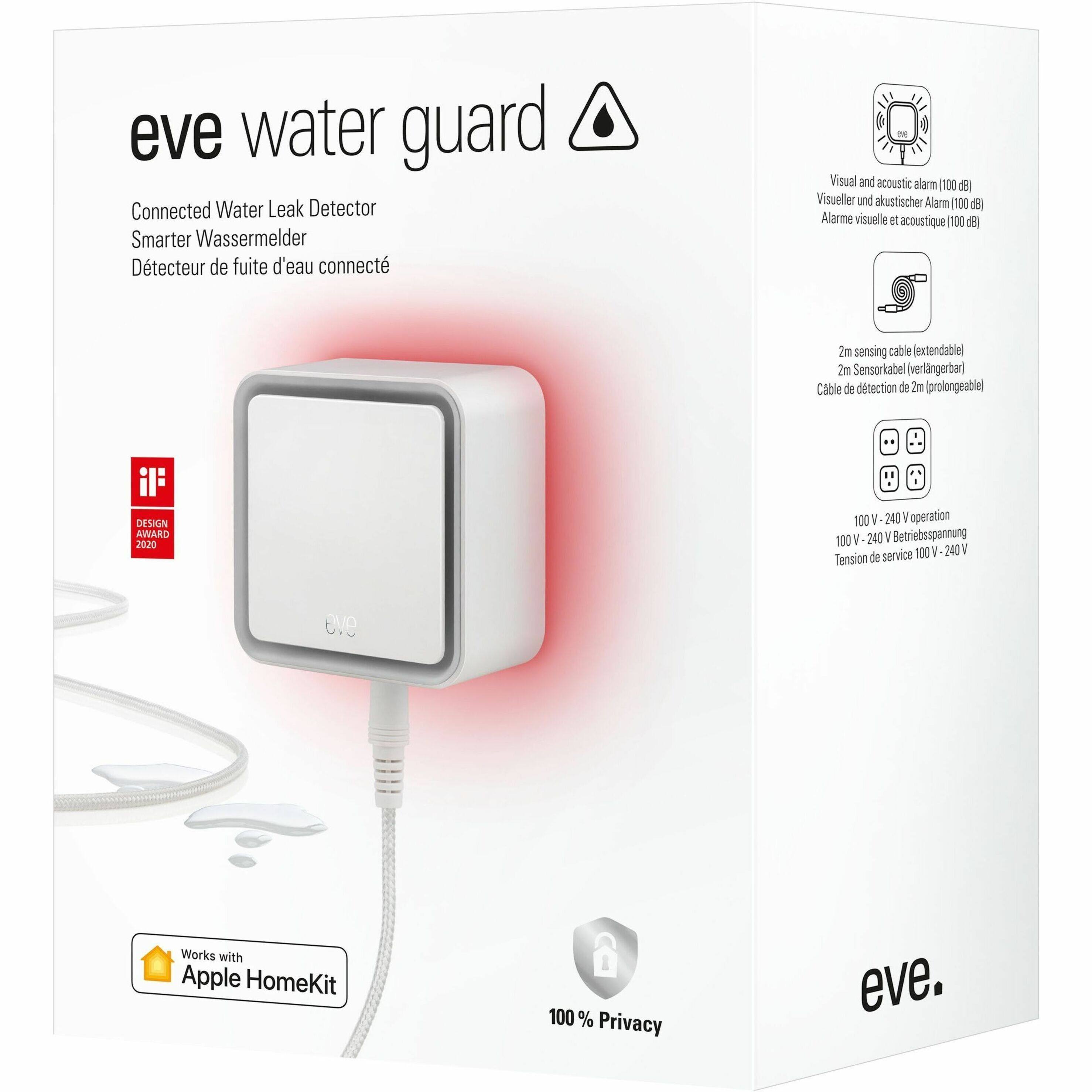 Alt View 15. Eve - Eve Water Guard - Connected Water Leak Detector - White.