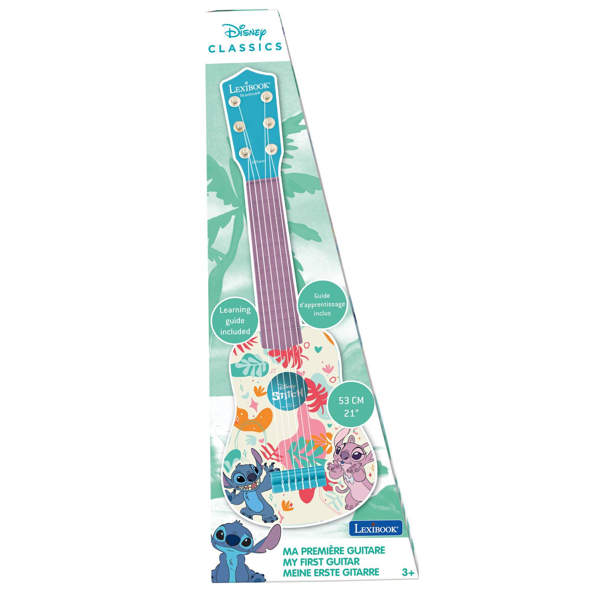 Disney CLASSICS  
LEXIBOOK  
Bad S  
Learning guide included  
Guide d'apprentissage inclus  
STITEH  
53 CM  
21"  
LEXIBOOK  
MA PREMIÈRE GUITARE  
MY FIRST GUITAR  
MEINE ERSTE GITARRE  
3+