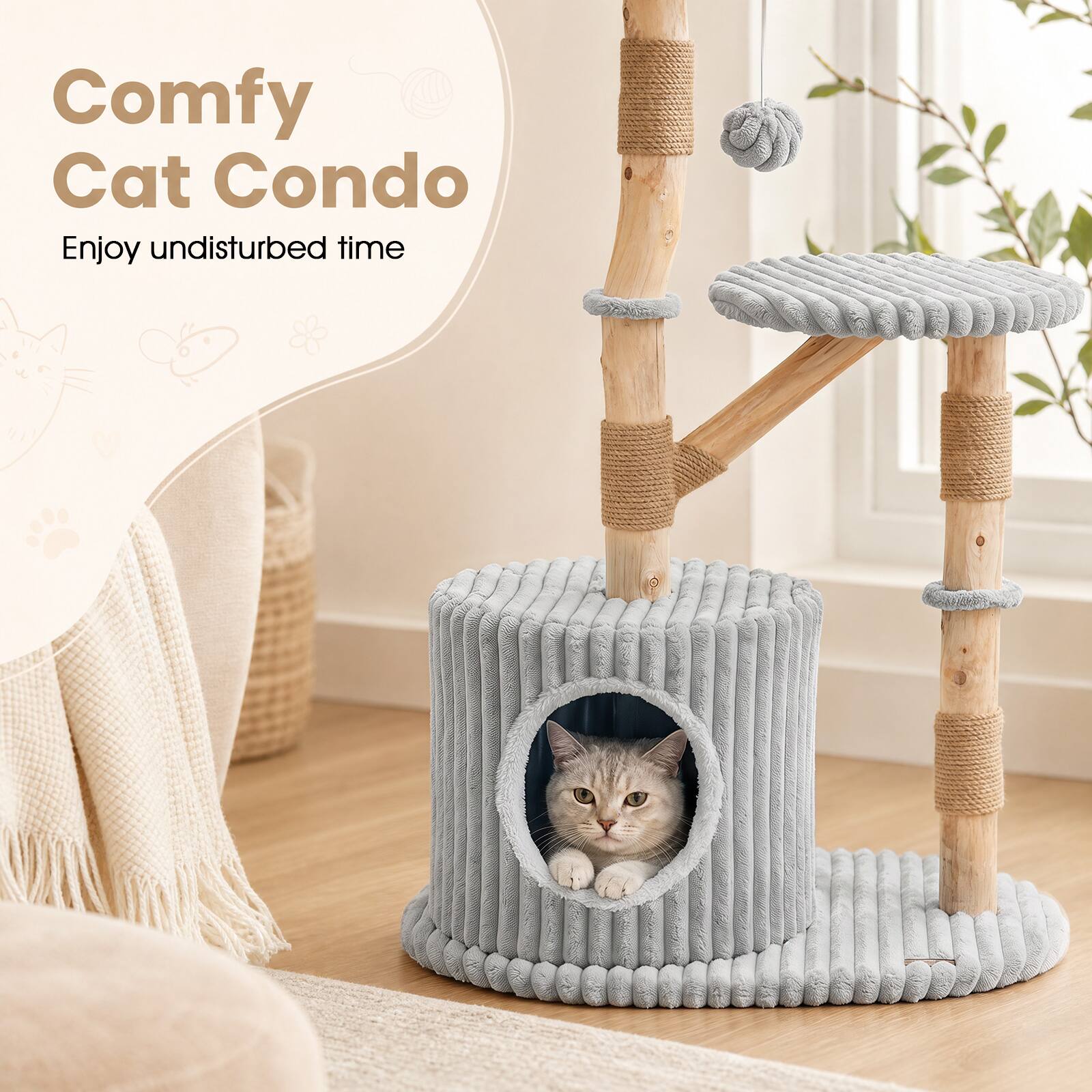 Comfy Cat Condo  
Enjoy undisturbed time
