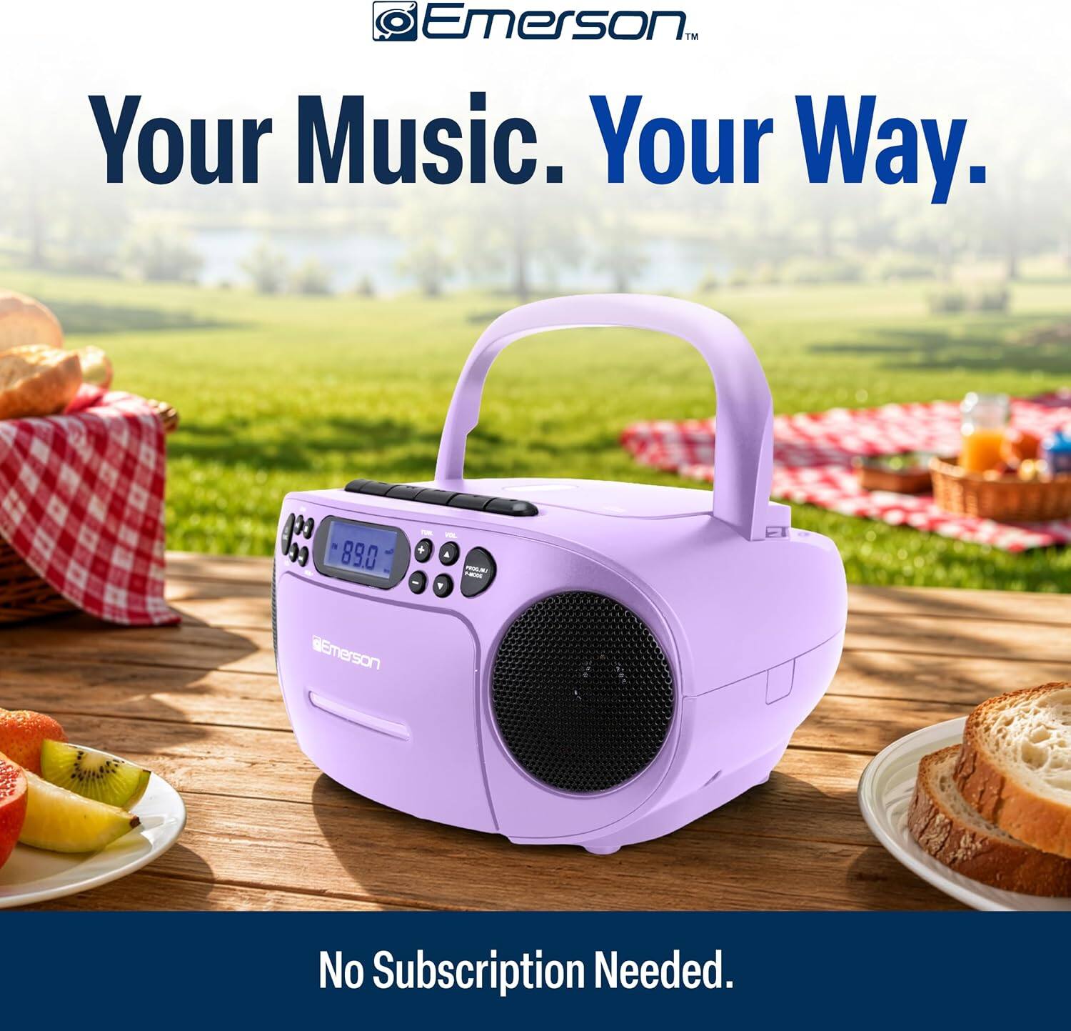 Emerson IM Your Music. Your Way. 0 ee 89.0 - FA dEmerson No Subscription Needed.