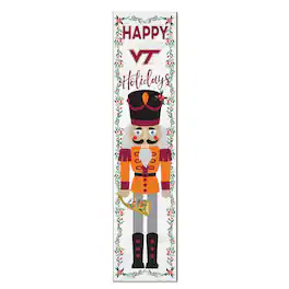 Jardine - Virginia Tech Hokies 11" x 46" Nutcracker Holiday Leaner Sign - White