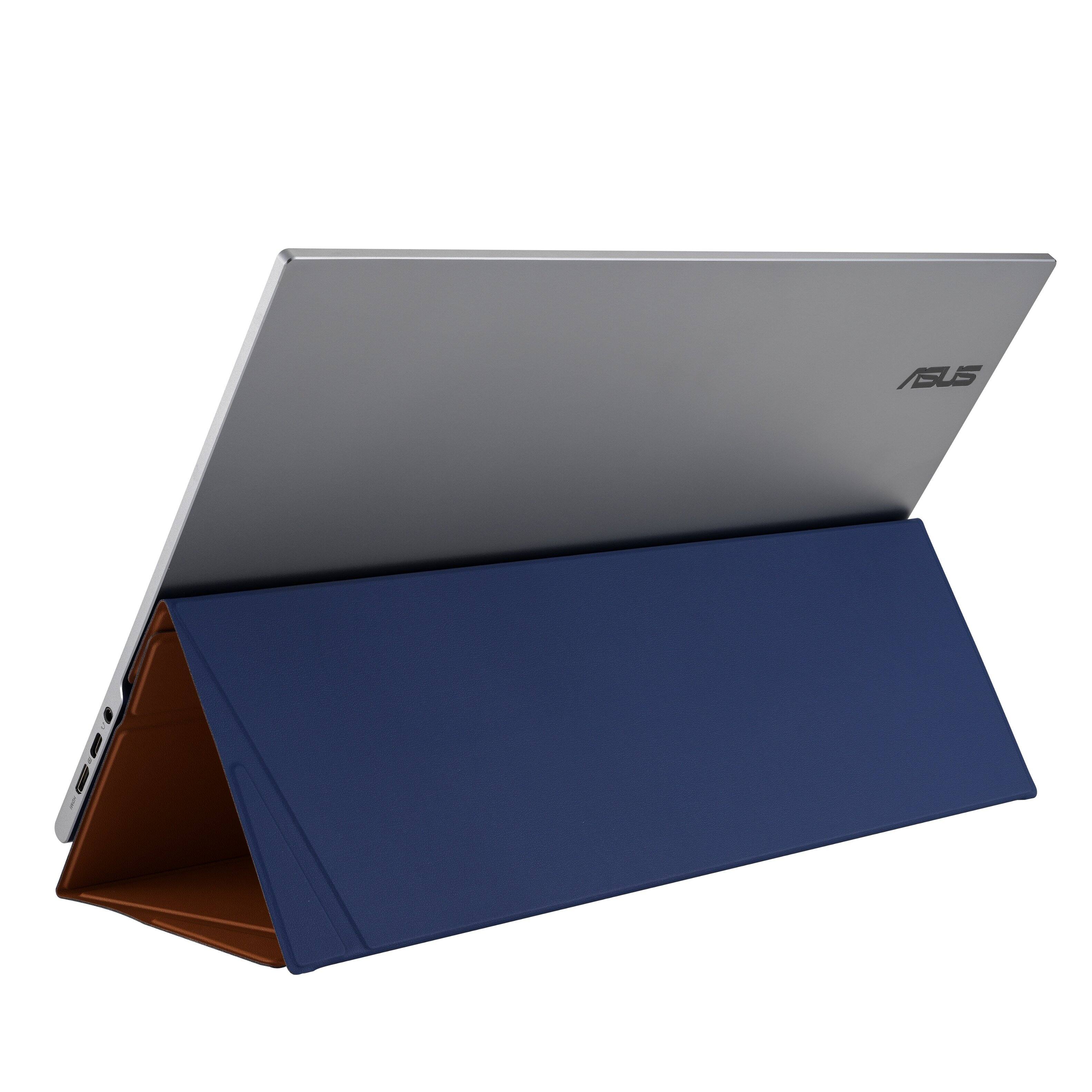 Back. ASUS - ZenScreen MQ16AH 15.6" OLED Portable Monitor - Gray.