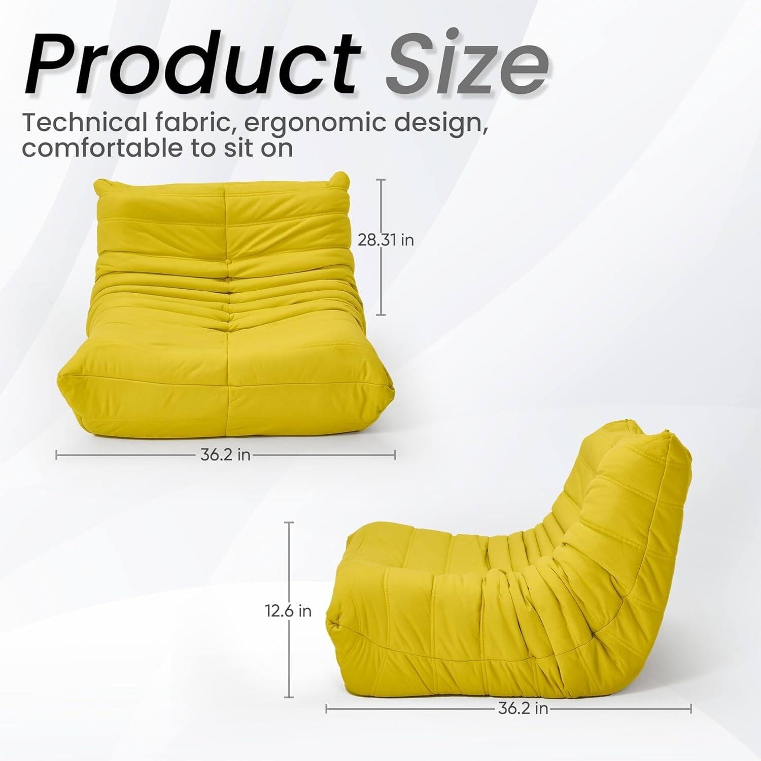 Product Size  
Technical fabric, ergonomic design, comfortable to sit on  

28.31 in  
36.2 in  
12.6 in  
36.2 in