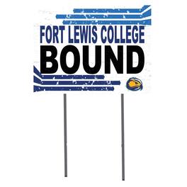 Jardine - Fort Lewis College Skyhawks 18" x 24" Team Yard Sign - White