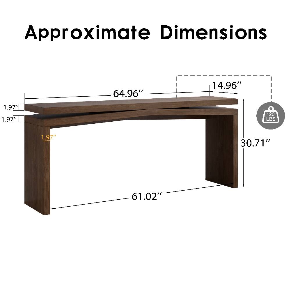 Approximate Dimensions
1.97" x 1.97"
64.96"
14.96"
120 LBS
1.97"
30.71"
61.02"