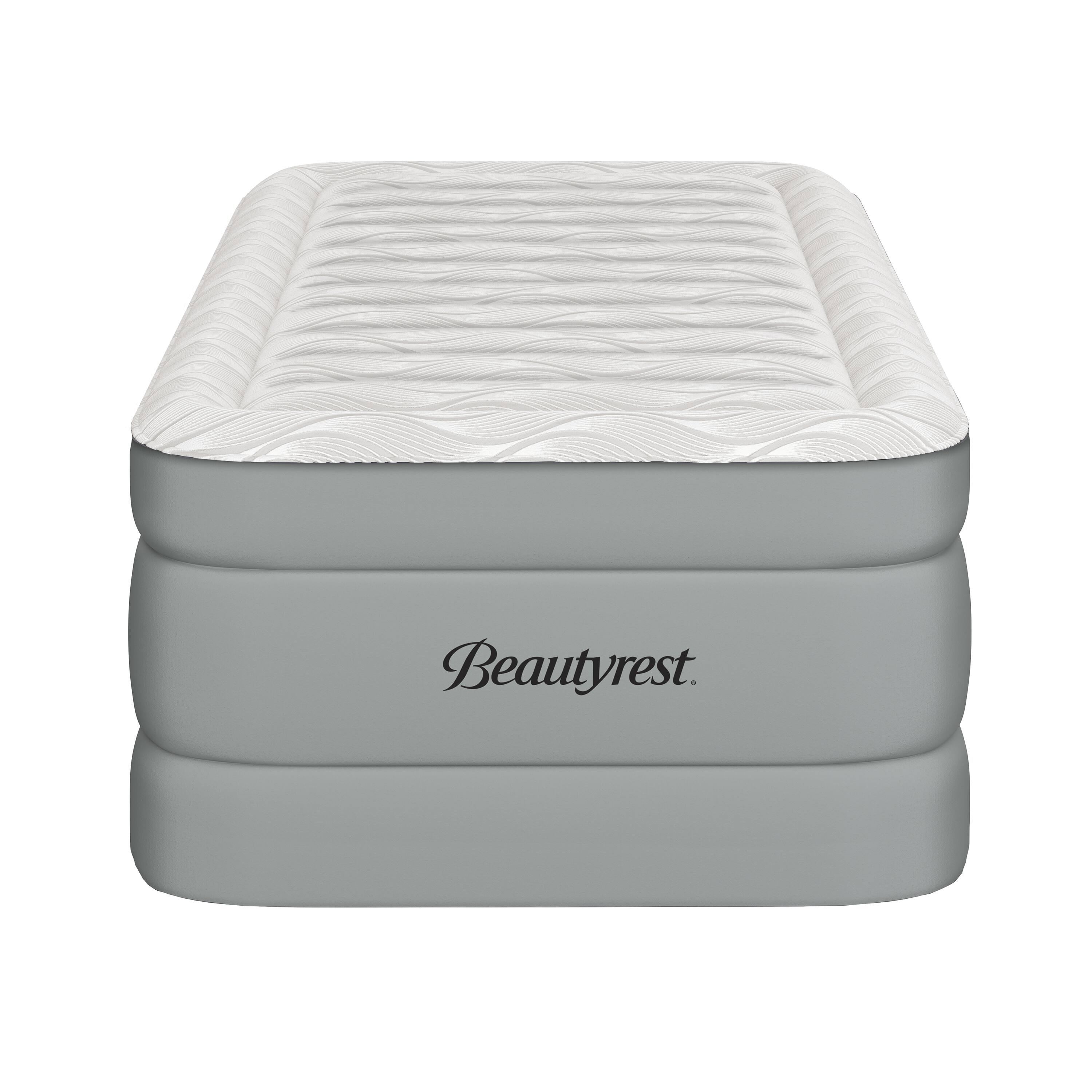 Alt View 1. Beautyrest - Luxaire Air Mattress with Cool Vent Top, Auto Shutoff Pump, Durable Air-Tight Construction - GREY/WHITE.