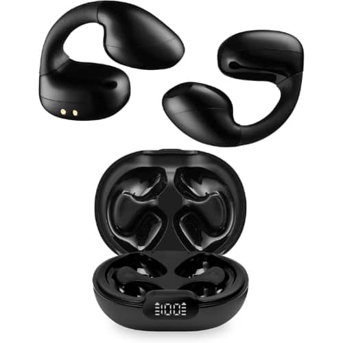 iLive Electronics - IAEBTO25B Truly Wireless Open-Ear Clip Earbuds, Clear Sound, Comfortable Fit, Bluetooth, Black
