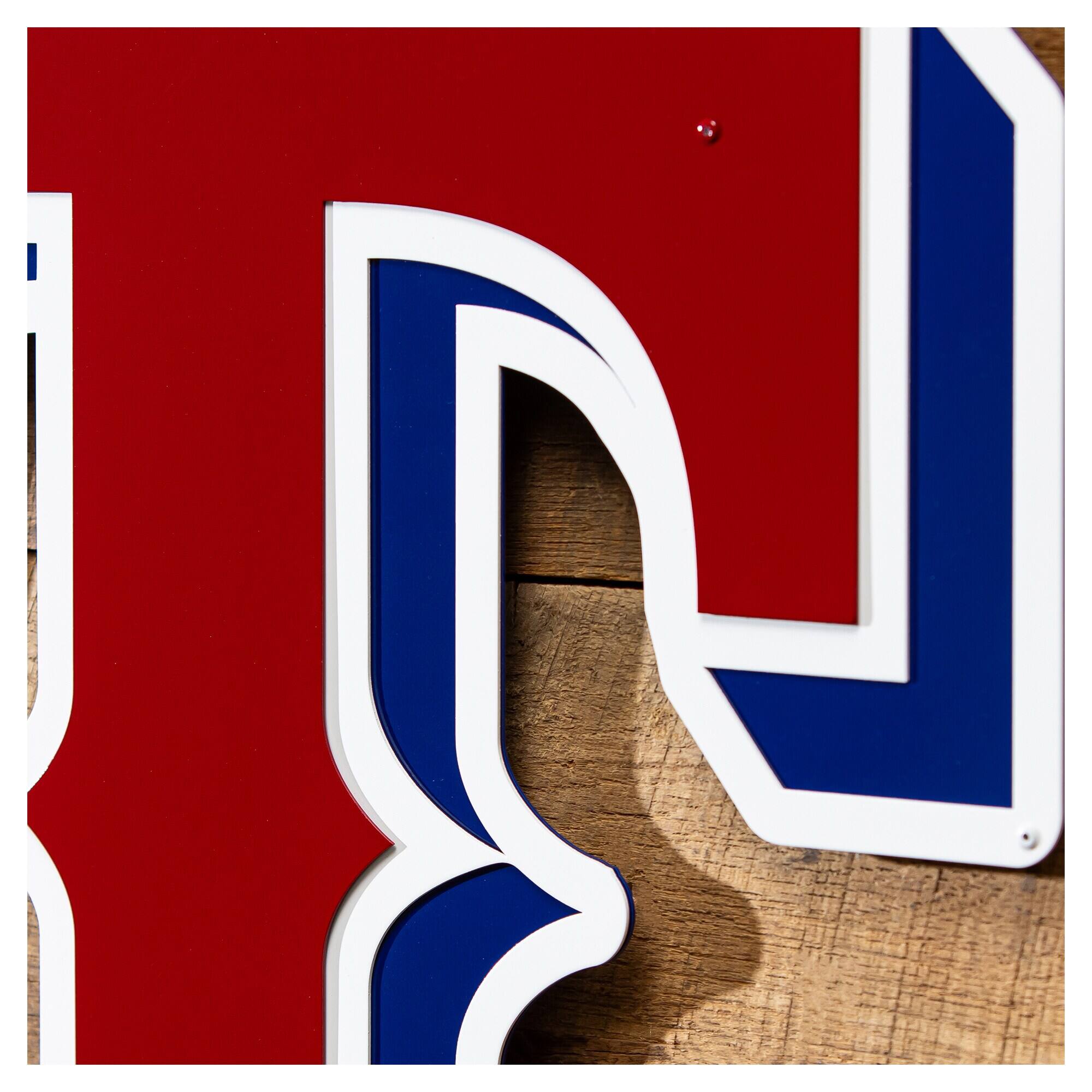 Alt View 2. Evergreen Enterprises - Texas Rangers 23" Layered Metal Wall Art Sign - Multicolor.