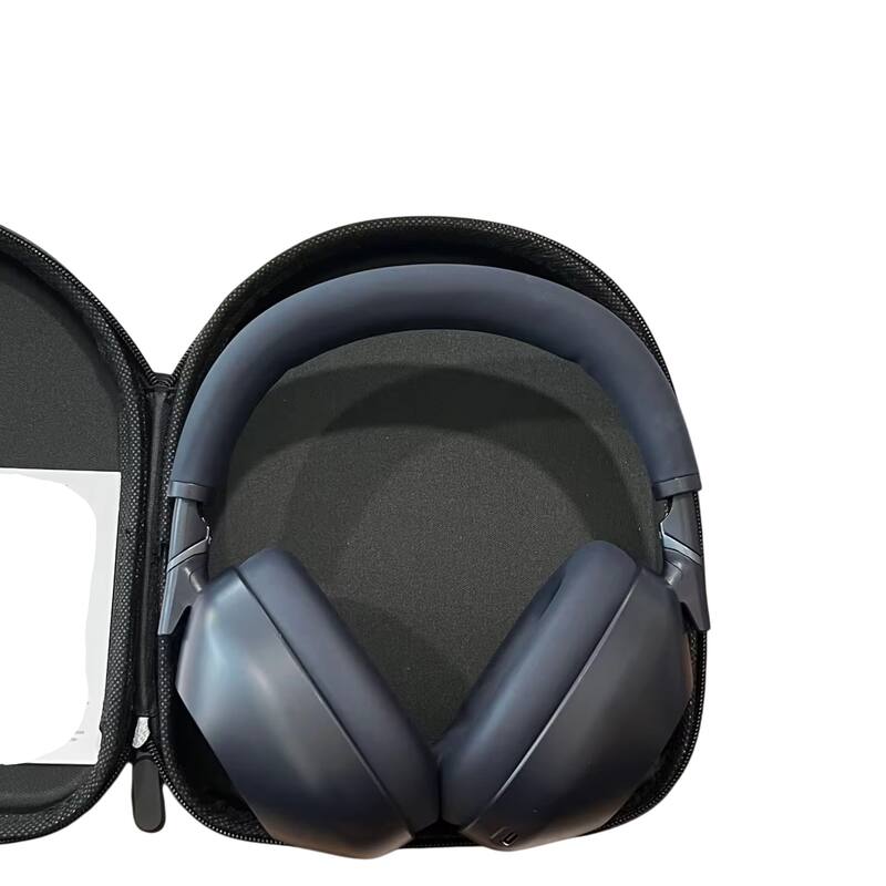 Front. Cluzine - Full-Ear Wireless Headphones, Foldable Active Noise Cancellation Headset for Daily Use and Gaming - Blue.