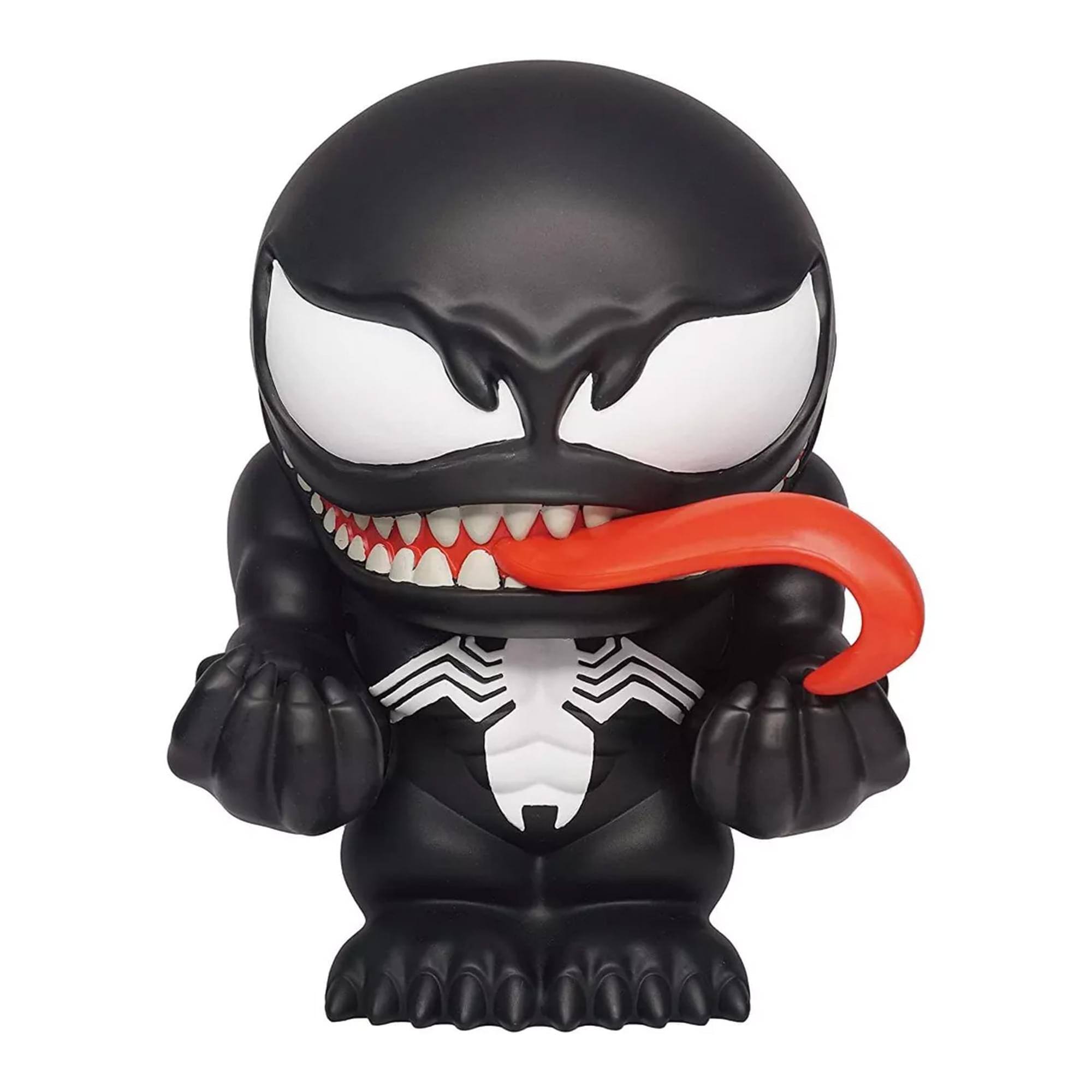 Front. Monogram - Marvel 8 Inch PVC Figural Bank | Venom - Black.