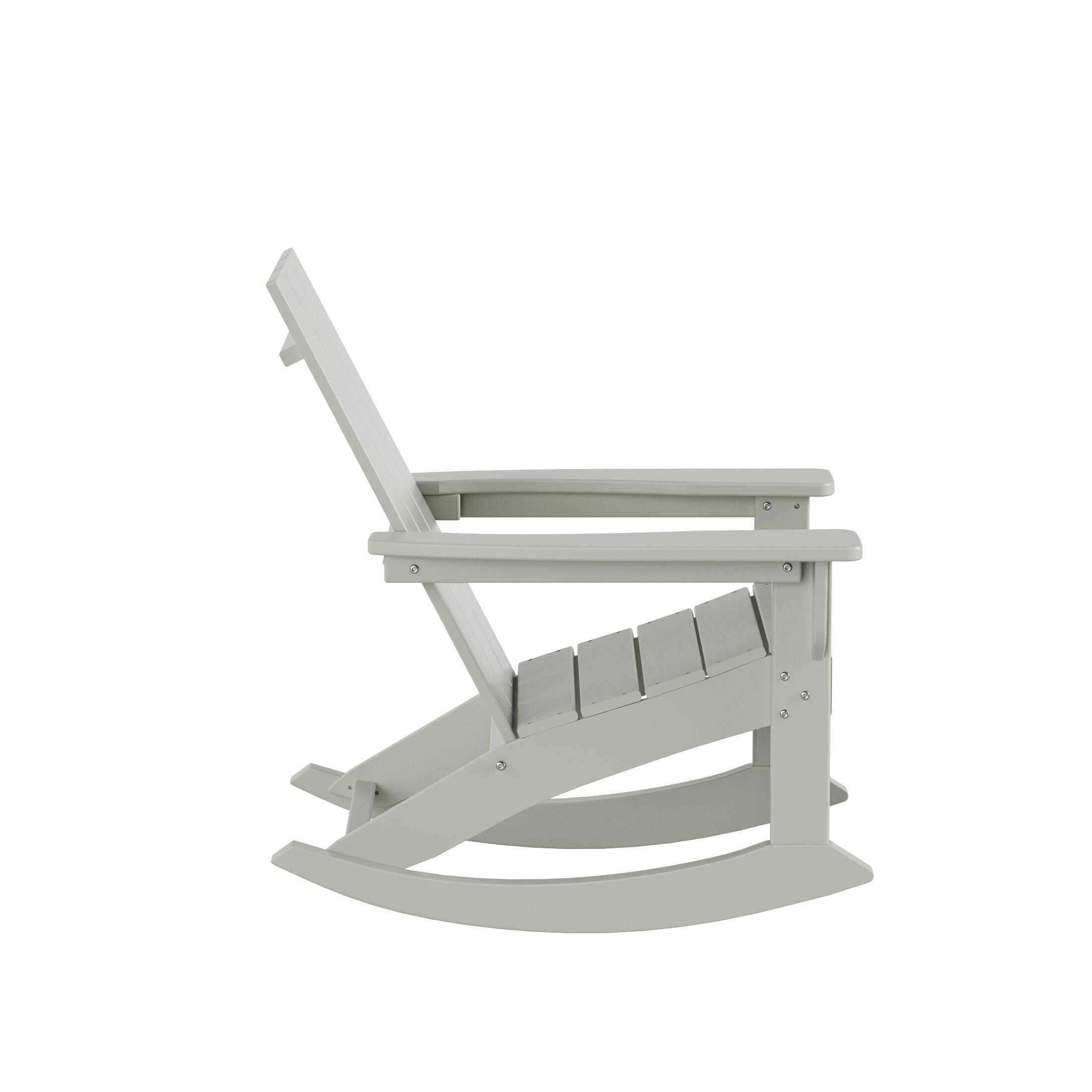 Back. WestinTrends - WestinTrends Ashore Outdoor Patio Modern Adirondack Rocking Chair - Sand.