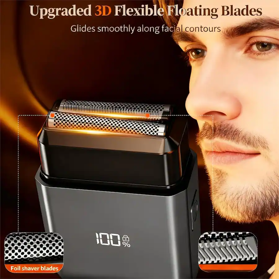 Fangaci Razor Sweet Electric Foil Shavers for Men, Mini Electric Razor for Face IPX7 ...