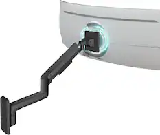 Front. Mount-It! - Mount‑It! Heavy‑Duty Wall Mount Arm for 49″ Curved & Ultrawide Monitors, Gas‑Spring Full Motion, 23.5″ Reach, 44 lb - Black.