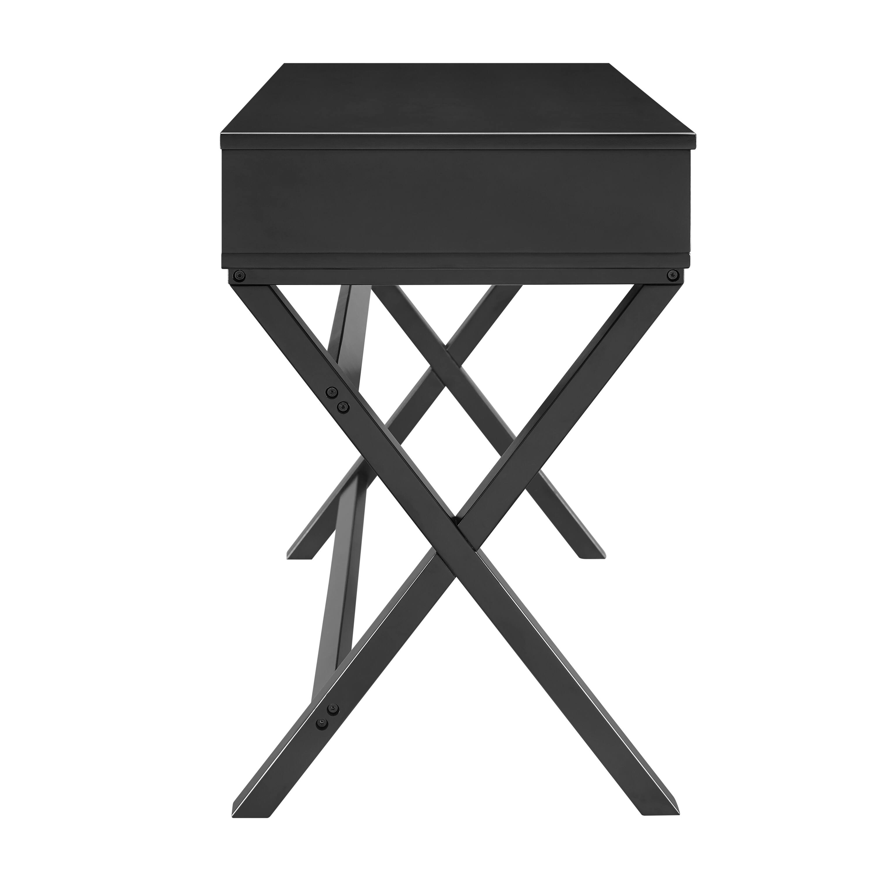 Alt View 12. Linon Home Décor - Pierce 2-Drawer Campaign-Style Desk - Black.