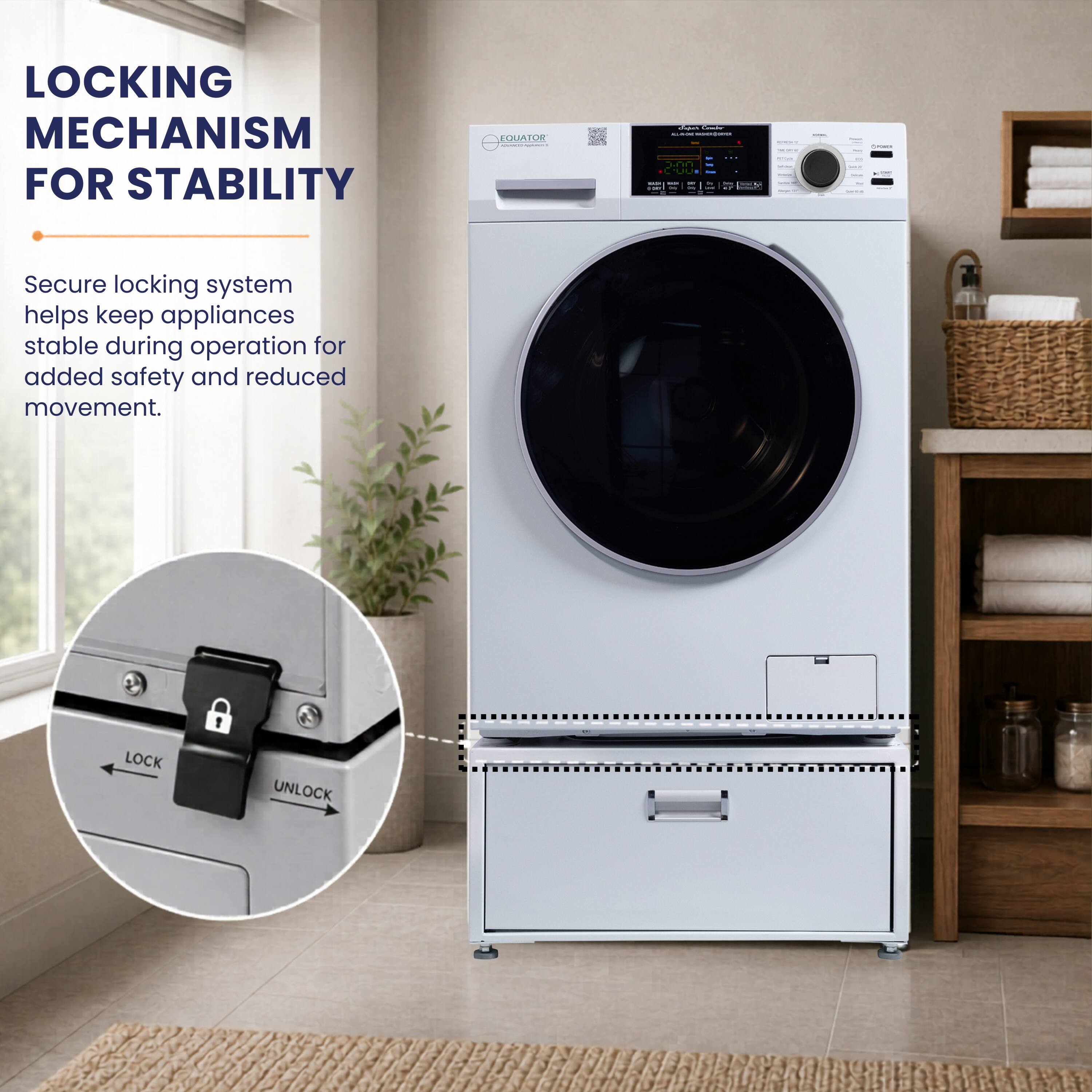 LOCKING MECHANISM FOR STABILITY

Secure locking system helps keep appliances stable during operation for added safety and reduced movement.

LOCK UNLOCK