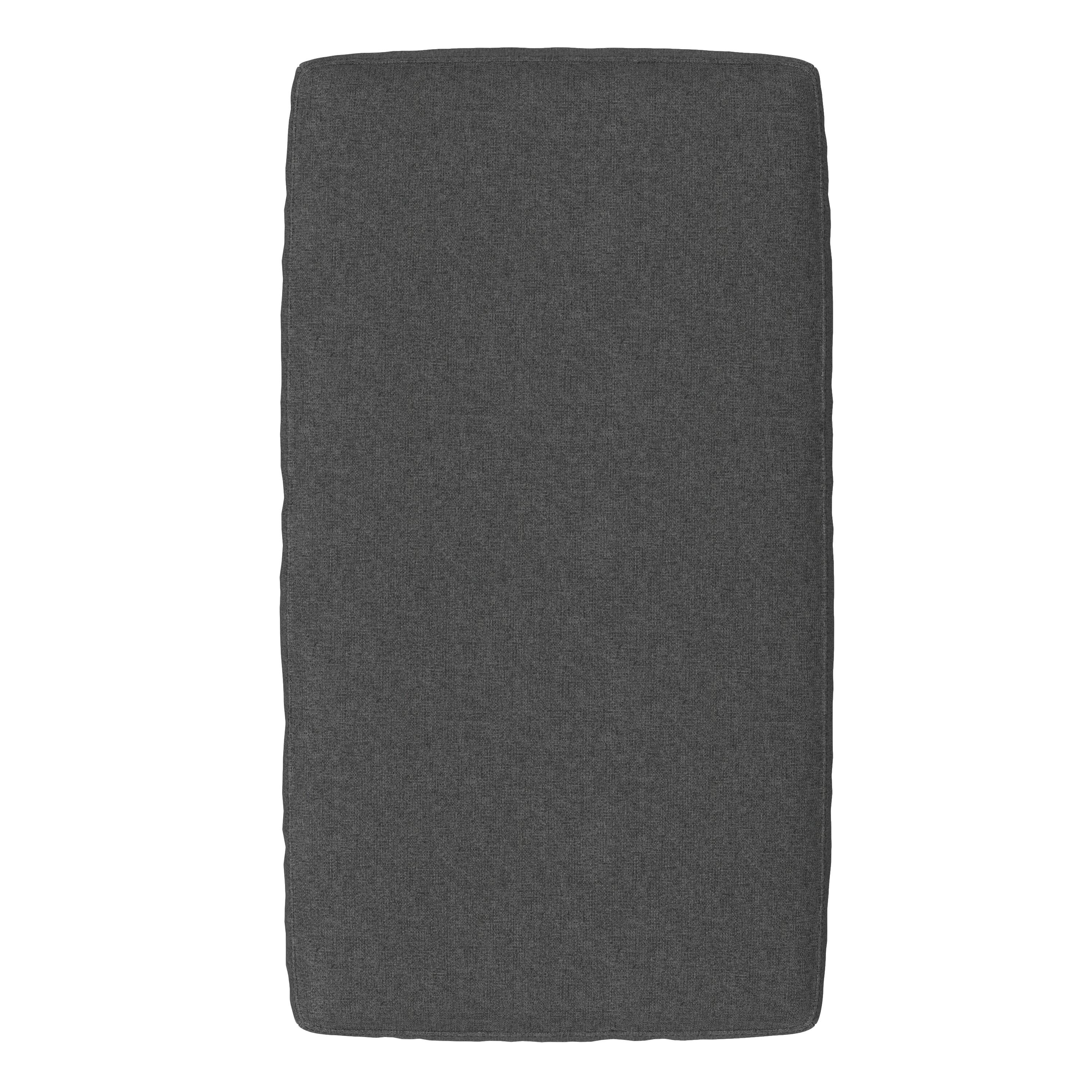 Back. Simpli Home - Ava Ottoman in Tightly Woven Performance Fabric - Pebble Grey.