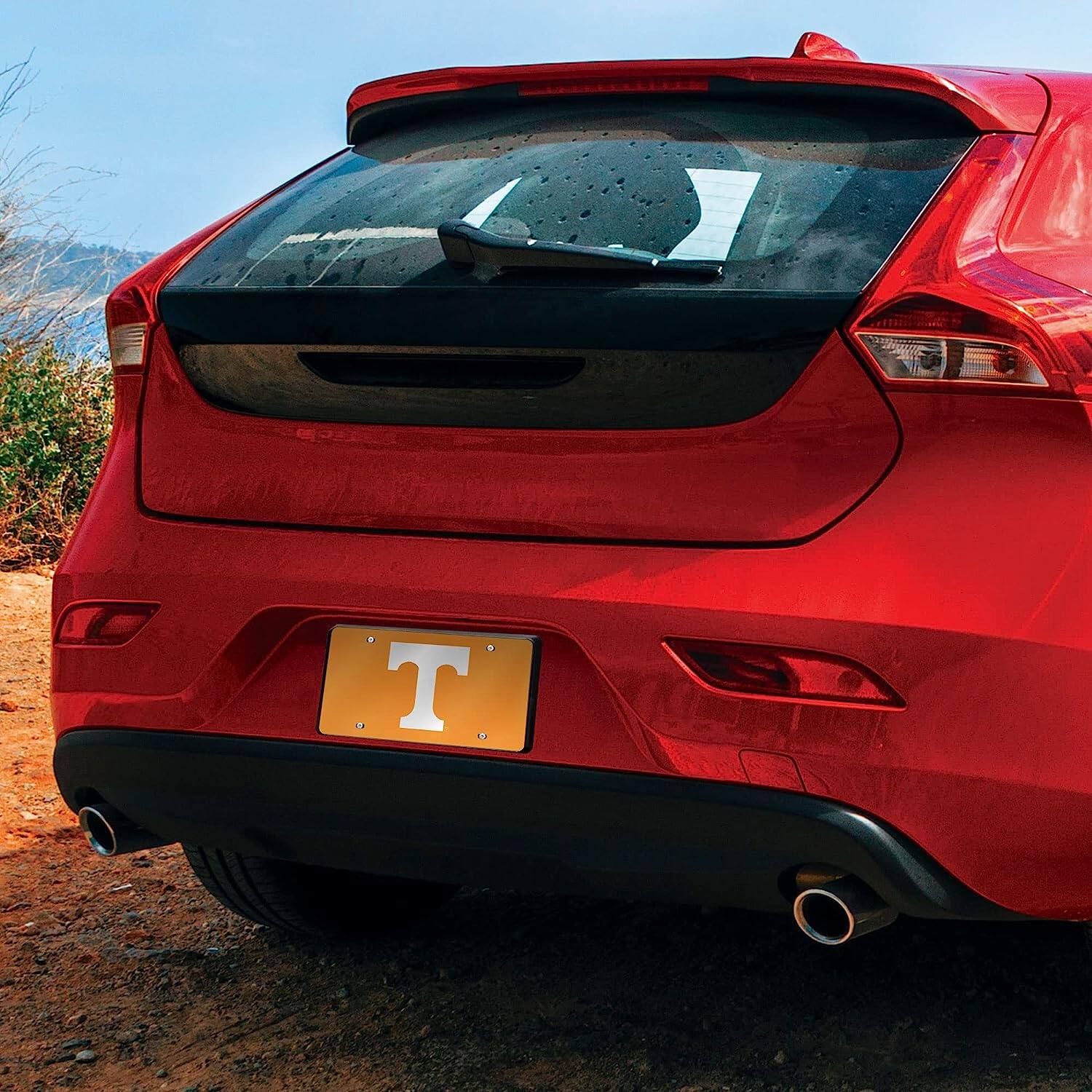 Alt View 2. Rico Industries - Tennessee Volunteers Orange Mirrored Laser Cut License Plate Laser Tag - Multi.