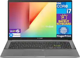 ASUS - Refurbished Excellent - VivoBook S533EA Business Laptop (15.6 FHD Display, Intel i7-1165G7, 8GB LPDDR4, 512GB SSD, Win 10 Home) (Renewed) - Indie Black