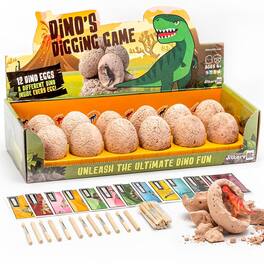 JitteryGit - 12 Dino Eggs STEM Dinosaur Toy For Kids