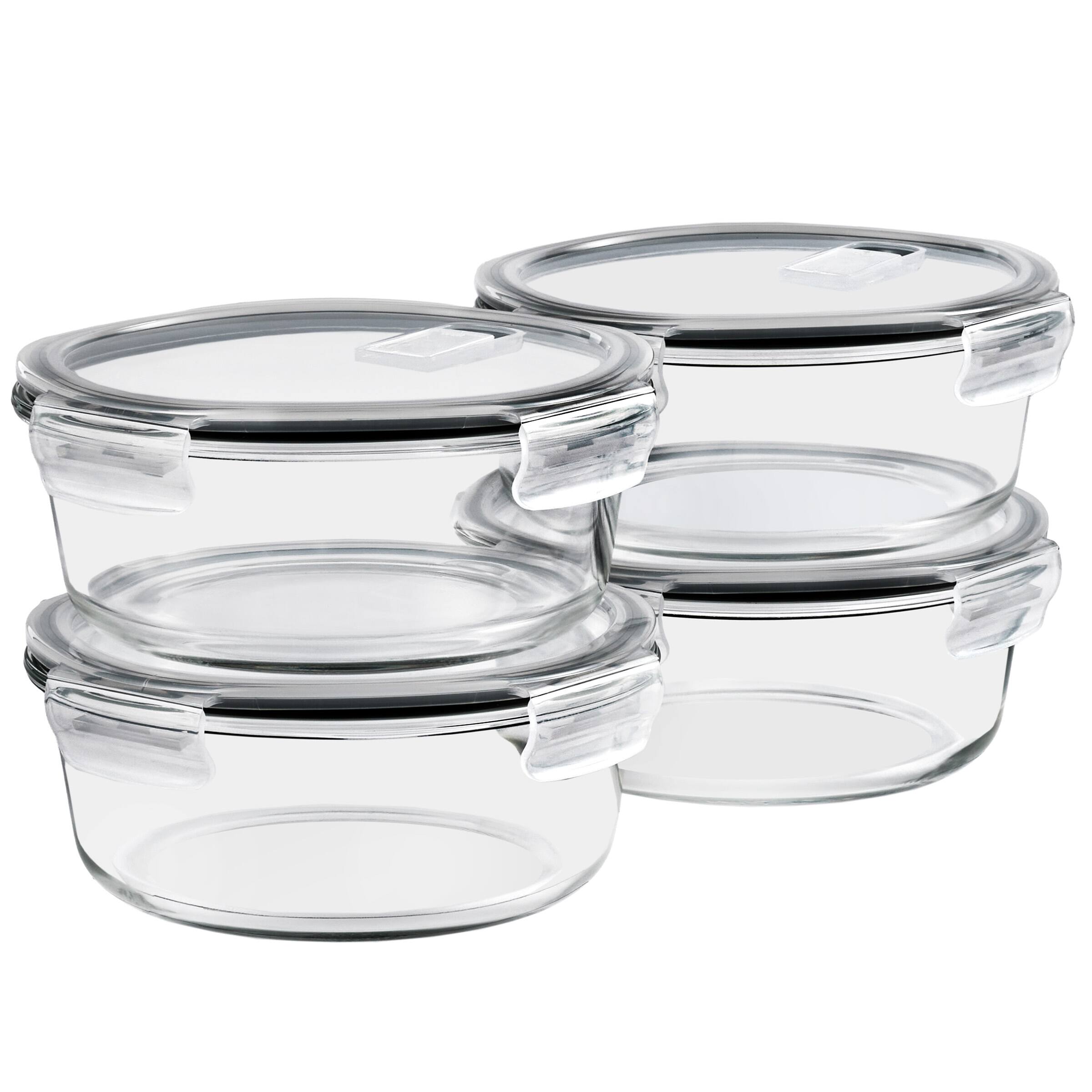 Alt View 10. Sorbus - Sorbus Set of 4 Glass Food Storage Containers with Airtight Locking Lids, Microwave, Oven, Freezer & Dishwasher Safe - Clear.