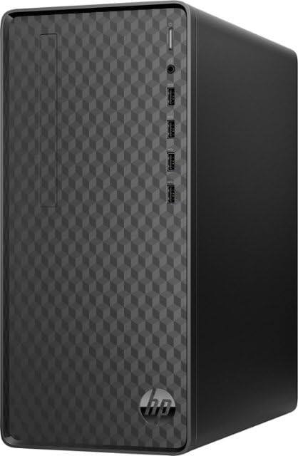 Left. HP - HP Slim Desktop Computer, Intel Core i7-14700, 32GB RAM, 1TB SSD, Bluetooth 5.0, Windows 11 Pro - Black.