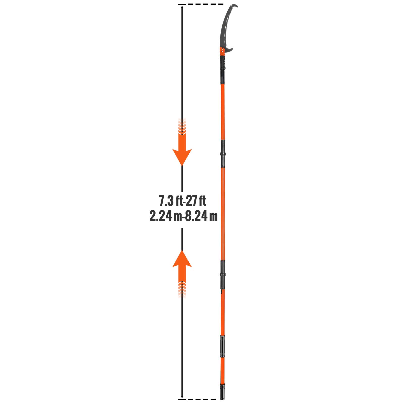 7.3 ft-27 ft  
2.24 m-8.24 m