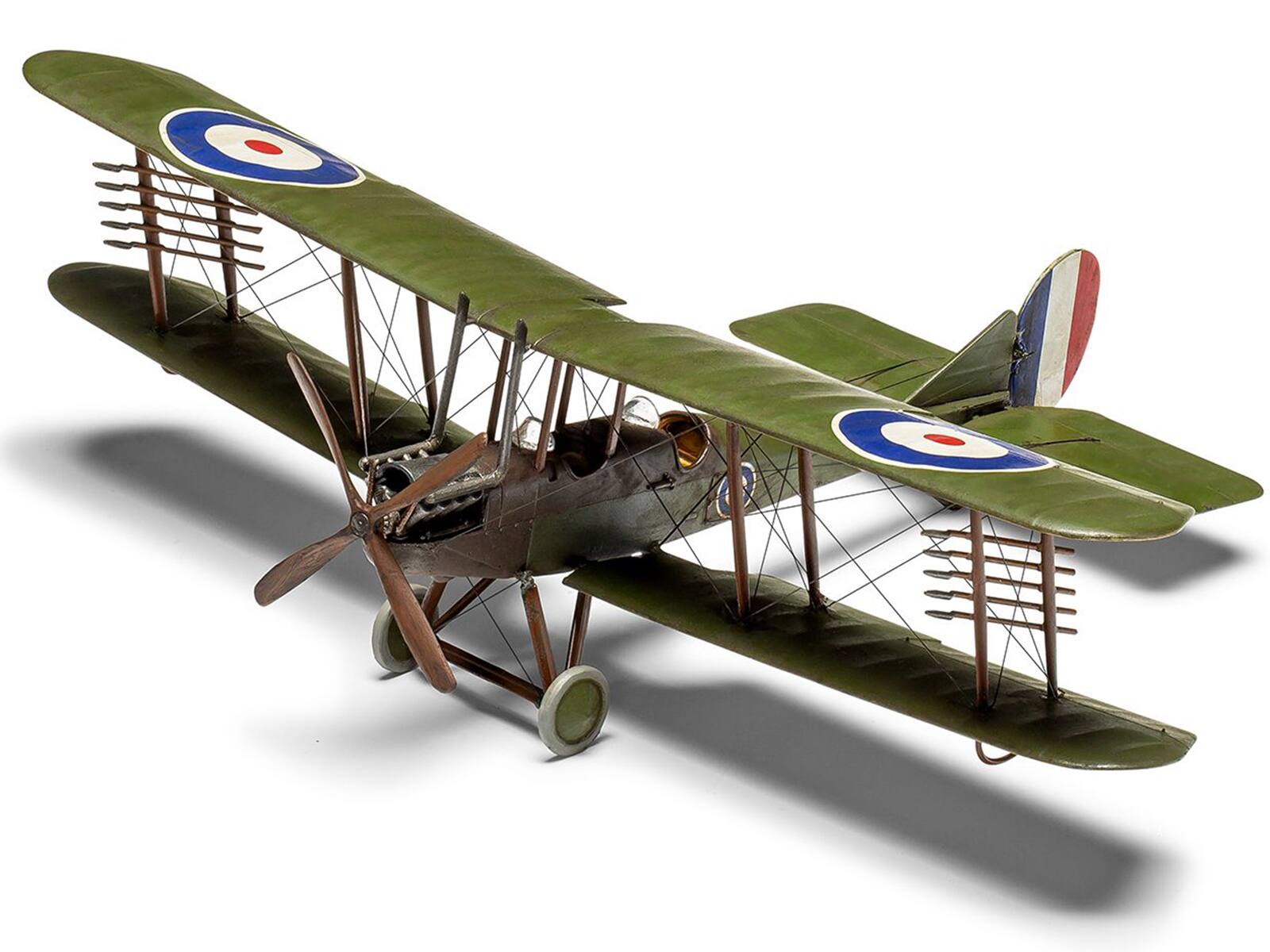 Left. Airfix - Level 2 Model Kit Royal Aircraft Factory BE2c Aircraft with 2 Scheme Options 1/72 Scale Plastic Model Kit by Airfix - Multicolor.