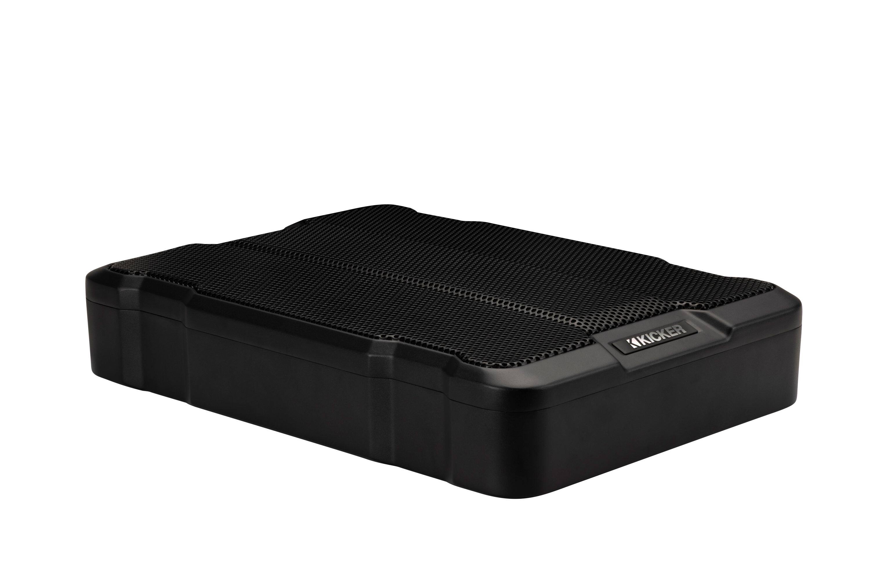 Angle. KICKER - Hideaway 12" Compact Powered Subwoofer - BLACK.
