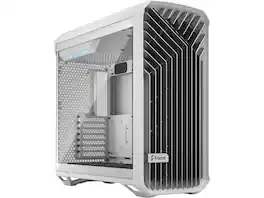 Fractal Design - Torrent White E-ATX Tempered Glass Window High-Airflow Mid Tower Computer Case - White