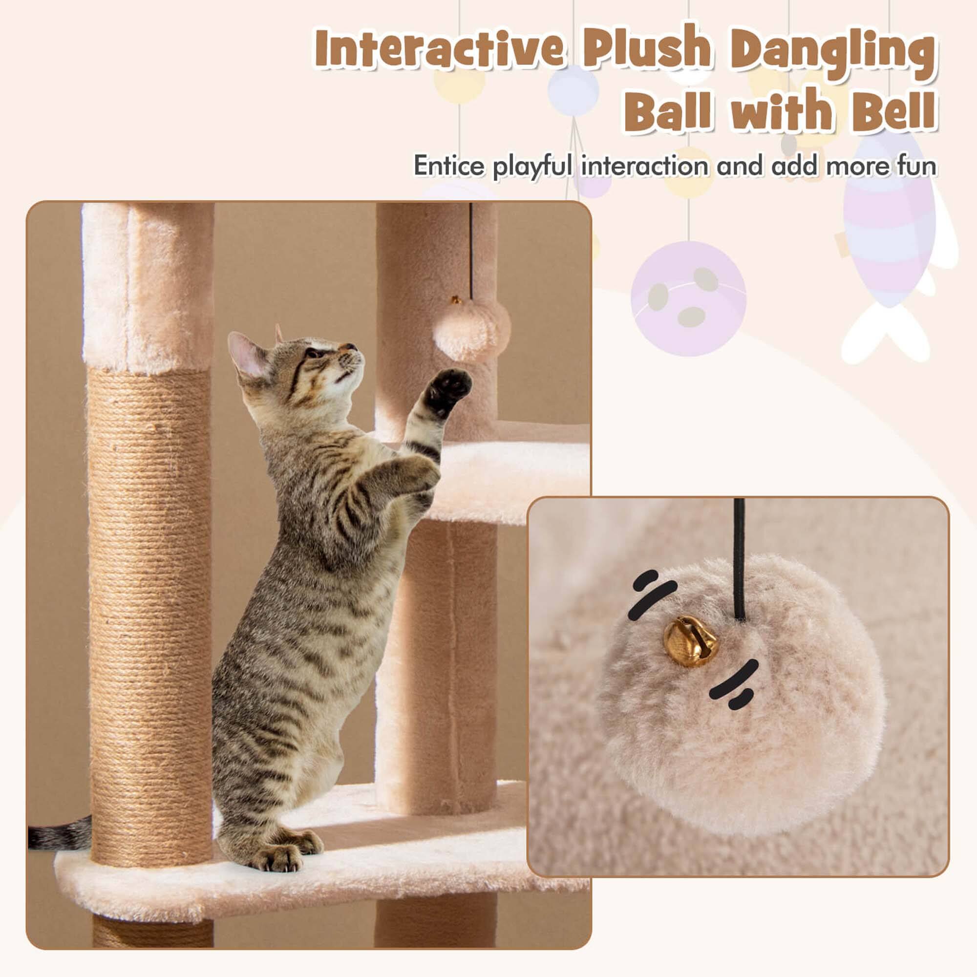Interactive Plush Dangling Ball with Bell

Entice playful interaction and add more fun