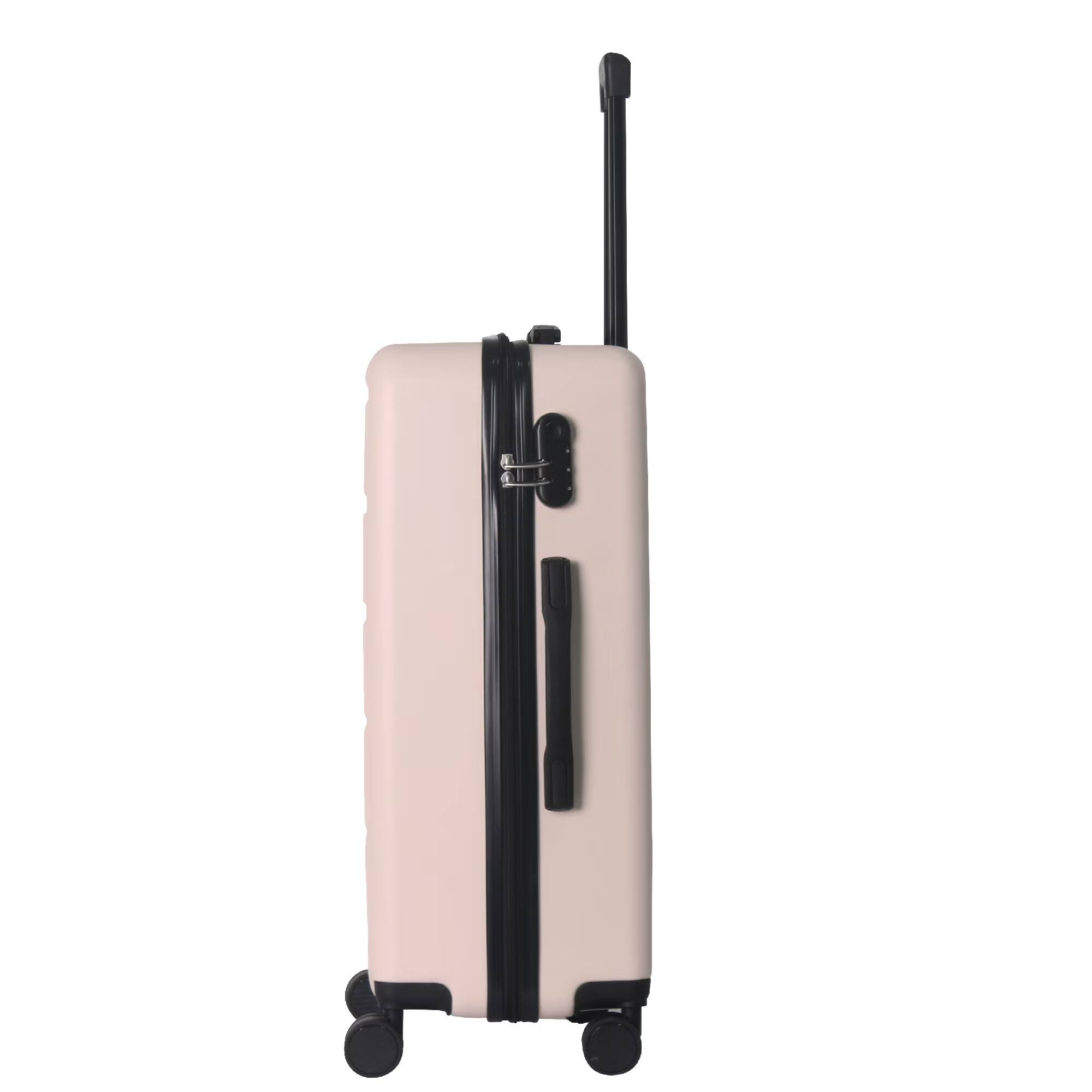 Alt View 7. Bestier - 3-Piece ABS Hardshell Luggage Set (20”/24”/28”) with Spinner Wheels, Lightweight Durable Suitcases - Misty Rose Pink.