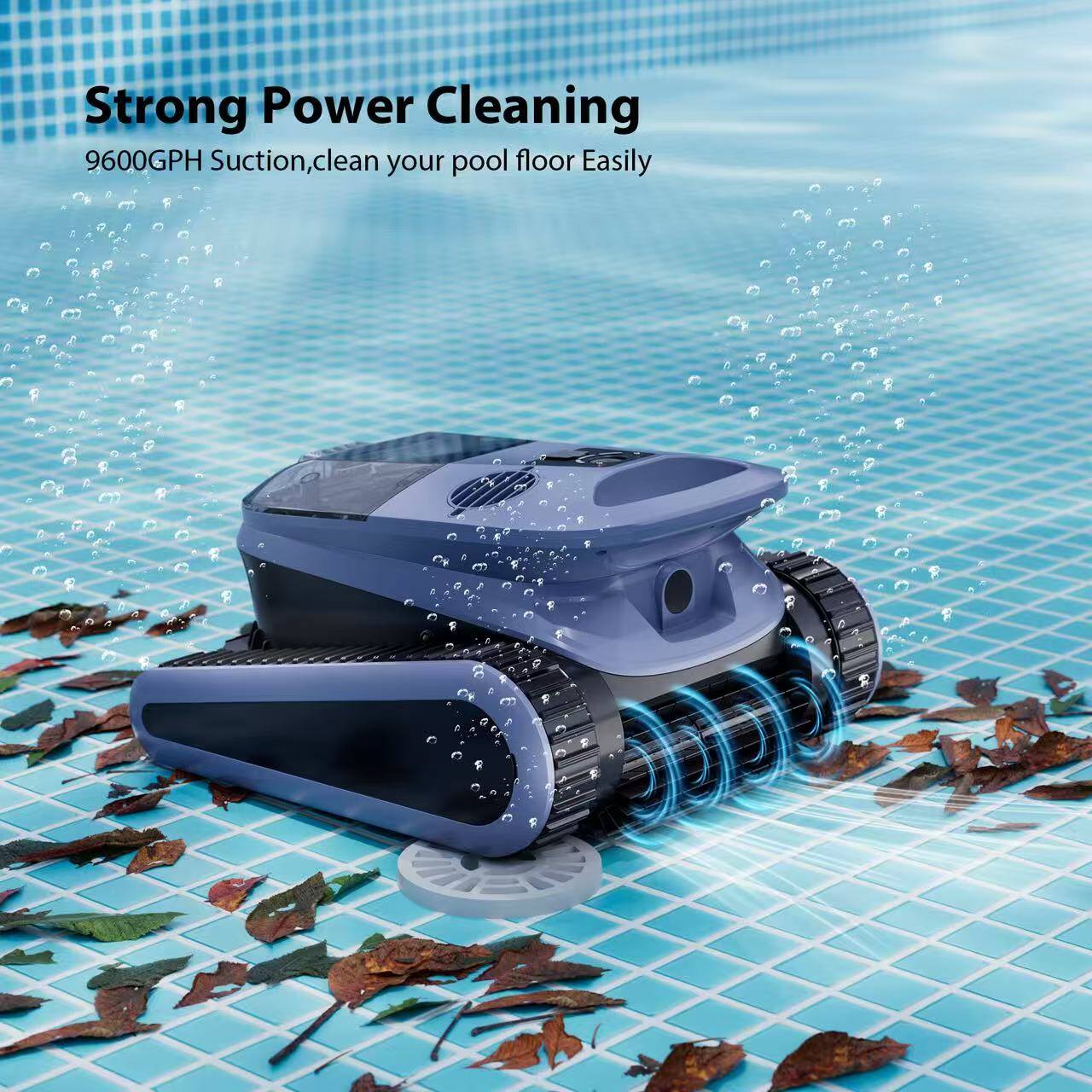 Strong Power Cleaning  
9600GPH Suction, clean your pool floor Easily