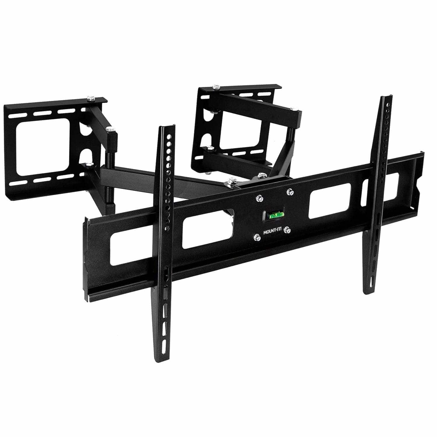 Front. Mount-It! - Full Motion Corner TV Mount for 40″ – 65″ TVs — Full Tilt, Swivel & Extend Wall Bracket, Up to 132 lbs, Black - Black.