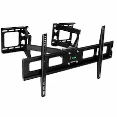 Front. Mount-It! - Full Motion Corner TV Mount for 40″ – 65″ TVs — Full Tilt, Swivel & Extend Wall Bracket, Up to 132 lbs, Black - Black.