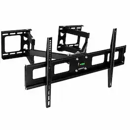 Mount-It! - Full Motion Corner TV Mount for 40″ – 65″ TVs — Full Tilt, Swivel & Extend Wall Bracket, Up to 132 lbs - Black