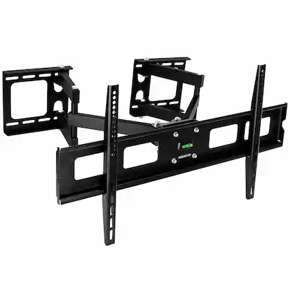 Front. Mount-It! - Full Motion Corner TV Mount for 40″ – 65″ TVs — Full Tilt, Swivel & Extend Wall Bracket, Up to 132 lbs, Black - Black.