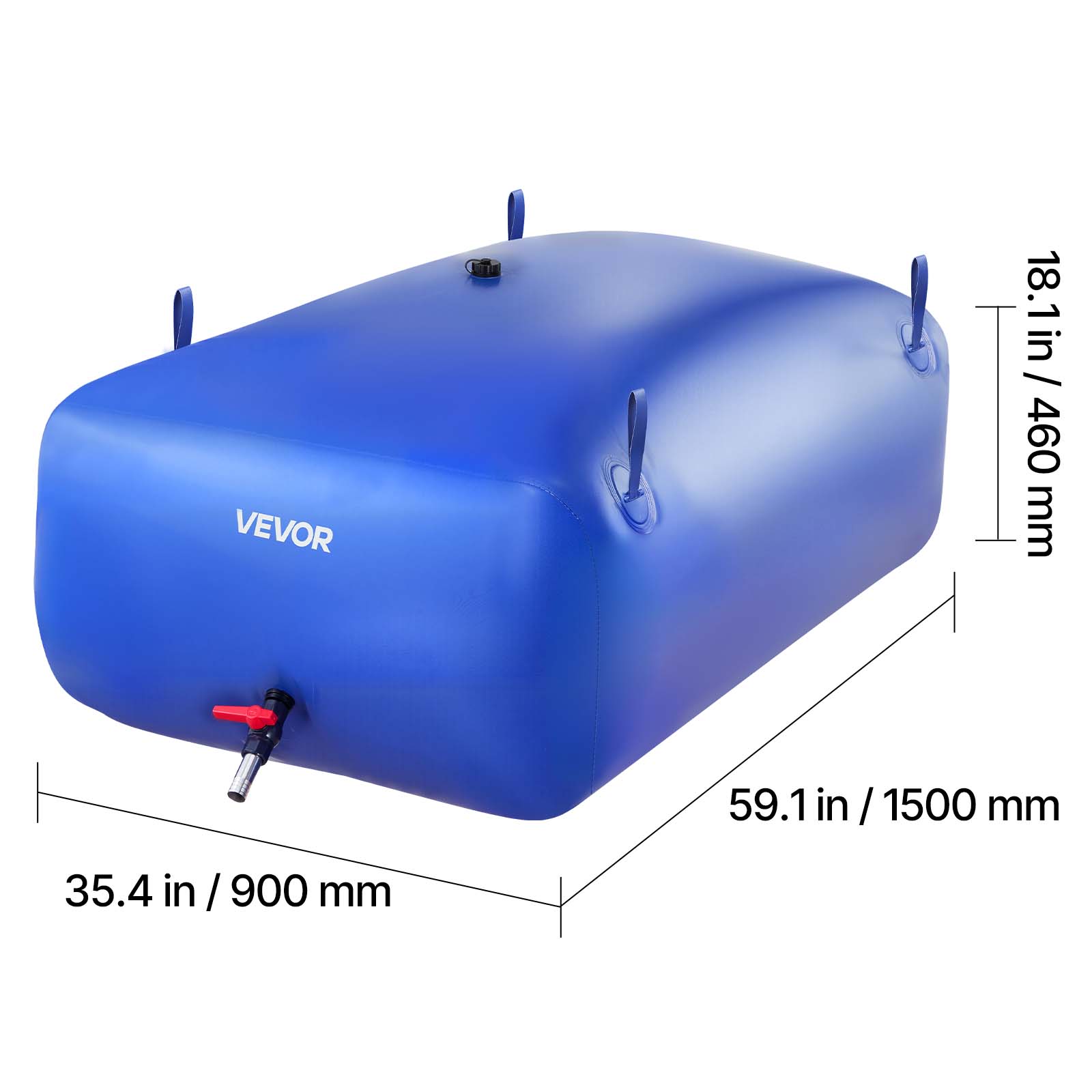 VEVOR

18.1 in / 460 mm

59.1 in / 1500 mm

35.4 in / 900 mm