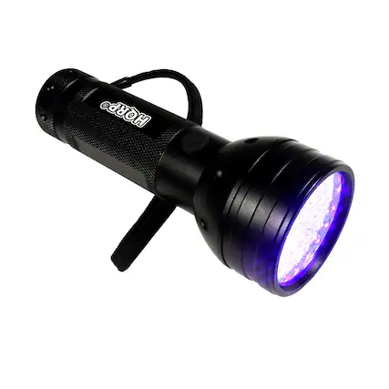 Front. HQRP - 390 nm UV Blacklight Flashlight - 51 LED Inspection.