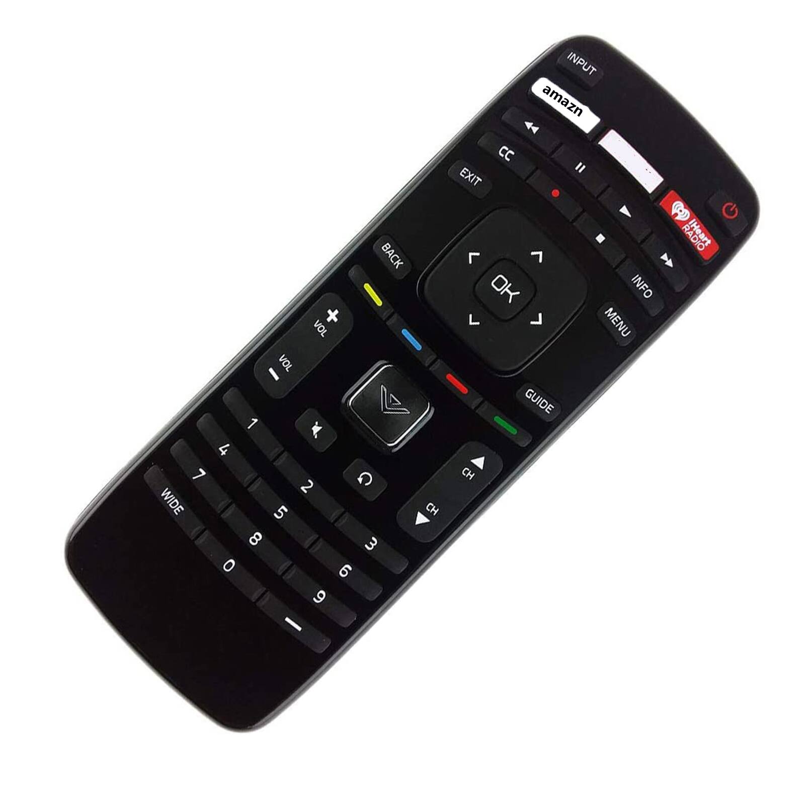 INPUT amazn " BACK VOL VOL 1 K 4 7 G 2 WIDE 5 8 3 0 6 9 - CH OK GUIDE - CH INFO MENU RADIO