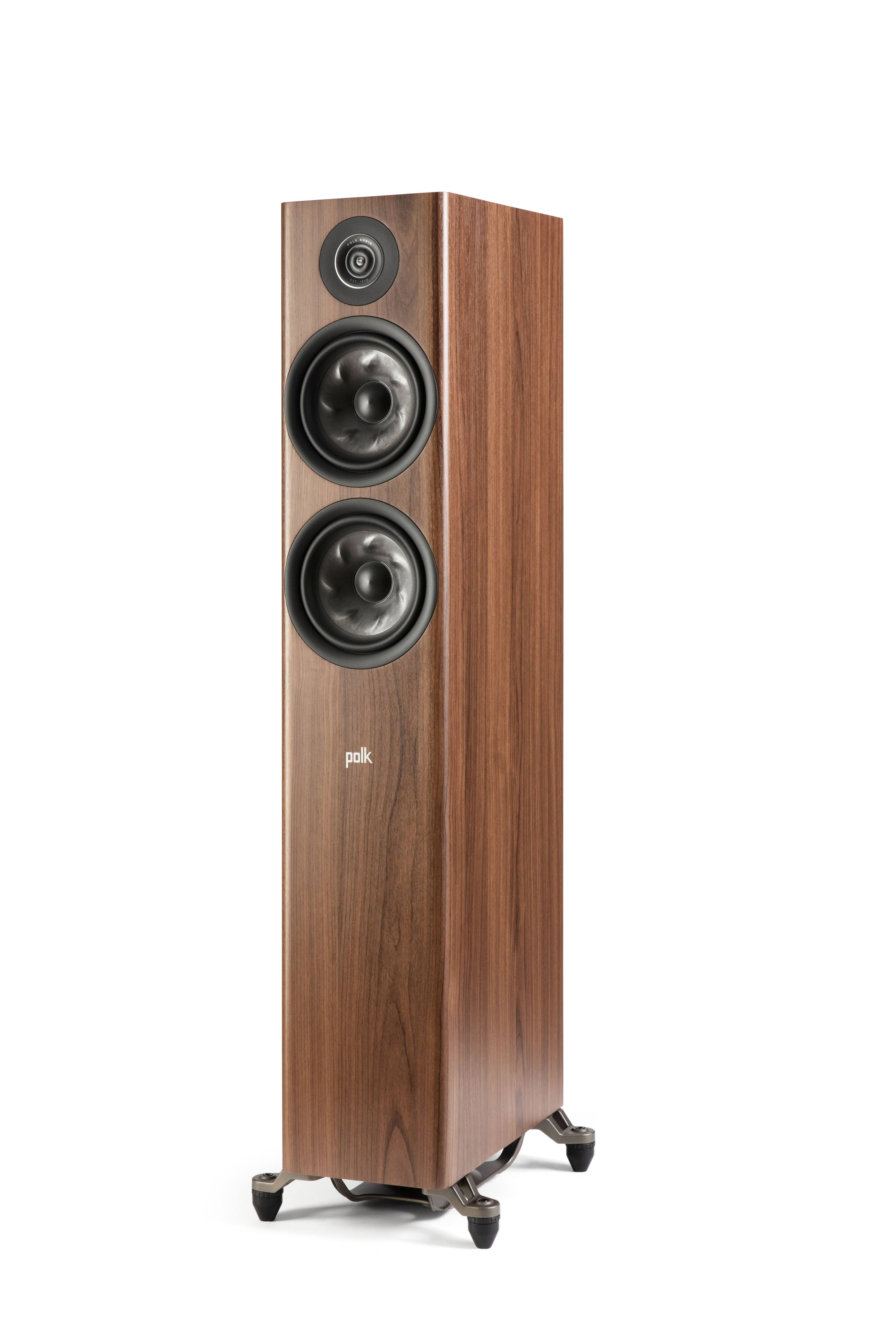 Polk Audio - Polk Reserve Series R600 Floorstanding Tower Speaker, New 1" Pinnacle Ring Tweeter & Dual 6.5" Turbine Cone Woofers - Walnut