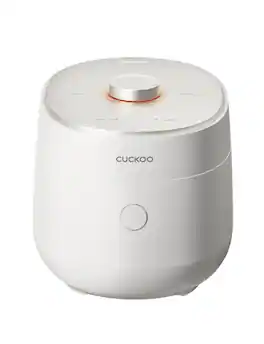 Cuckoo - 6 Cup Rice Cooker with Induction Heating Twin Pressure & Silent Pressure System - Light-Inspired White