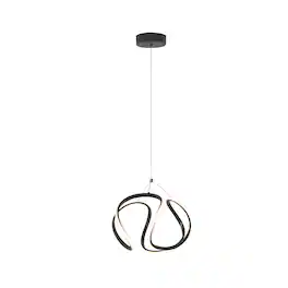 Umeiluce - 15.7 In Modern LED Pendant Light 3000K Dimming - Matte Black