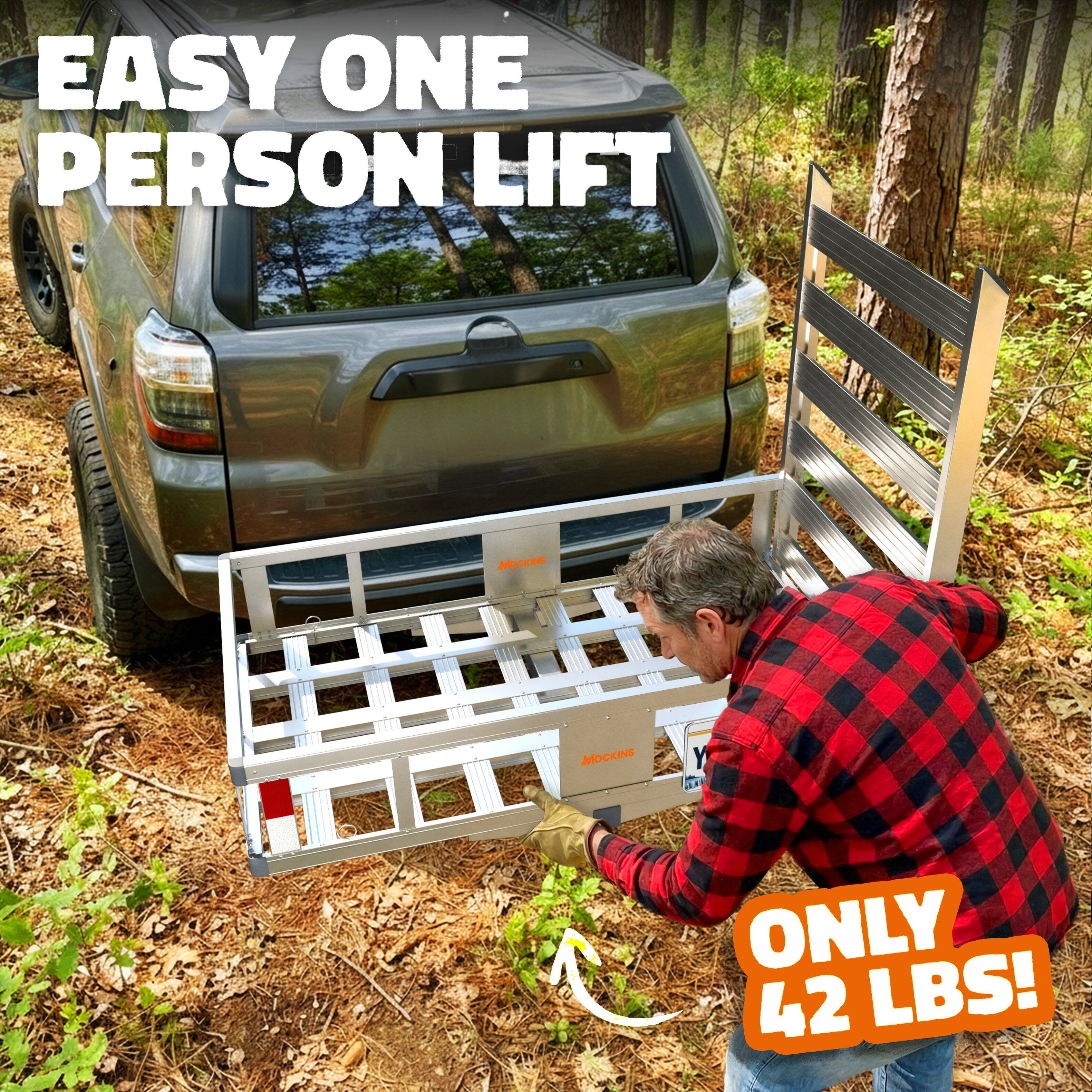 EASY ONE PERSON LIFT  
MOCKINS  
ONLY 42 LBS!