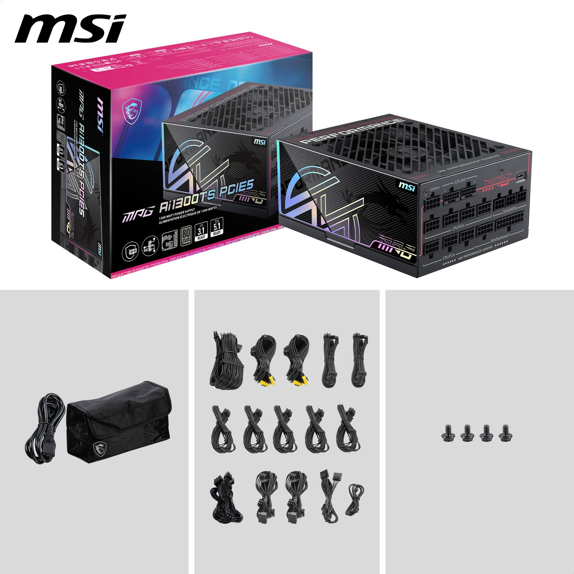 msi  
MAG A1300TS PCIE5  
160W 80 PLUS GOLD  
31 51