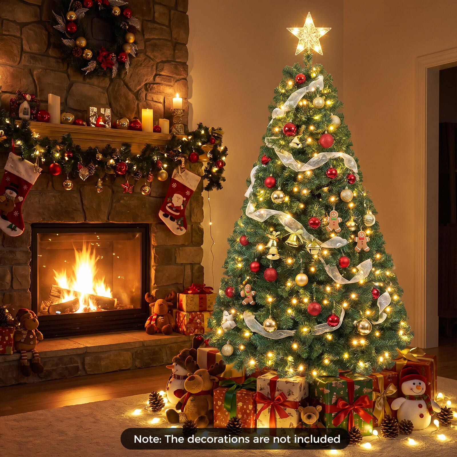 Note: The decorations are not included