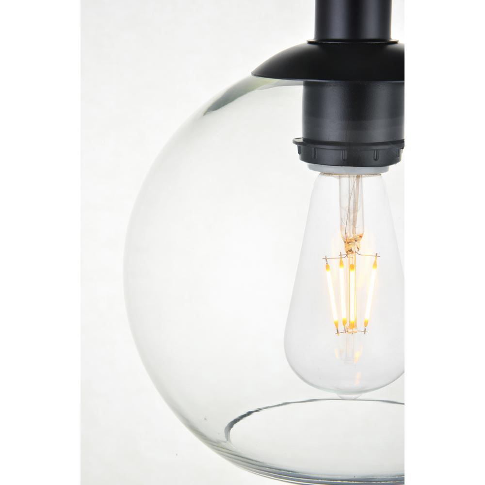 Back. Living District - Baxter 1 Light Black Flush Mount With Clear Glass - Black And Clear.
