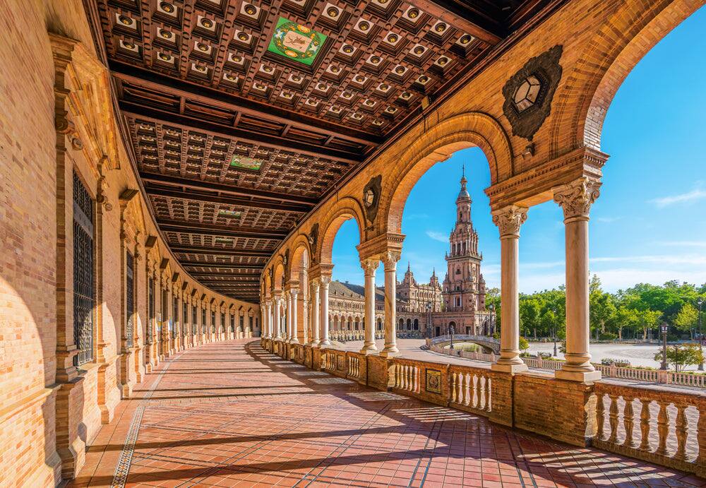 Angle. Castorland - CASTORLAND 1000 Piece Jigsaw Puzzles, Spanish Square, Seville, Spain , Andalusia, Monument puzzle,  C-105106-2 - Red.