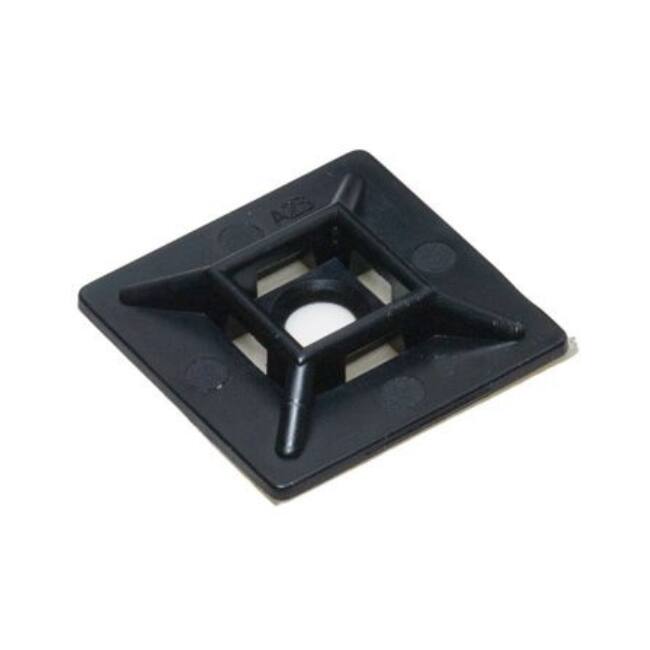 Grizzly Supply - .75" 4-Way Adhesive Cable Mounts 100/bag - Black
