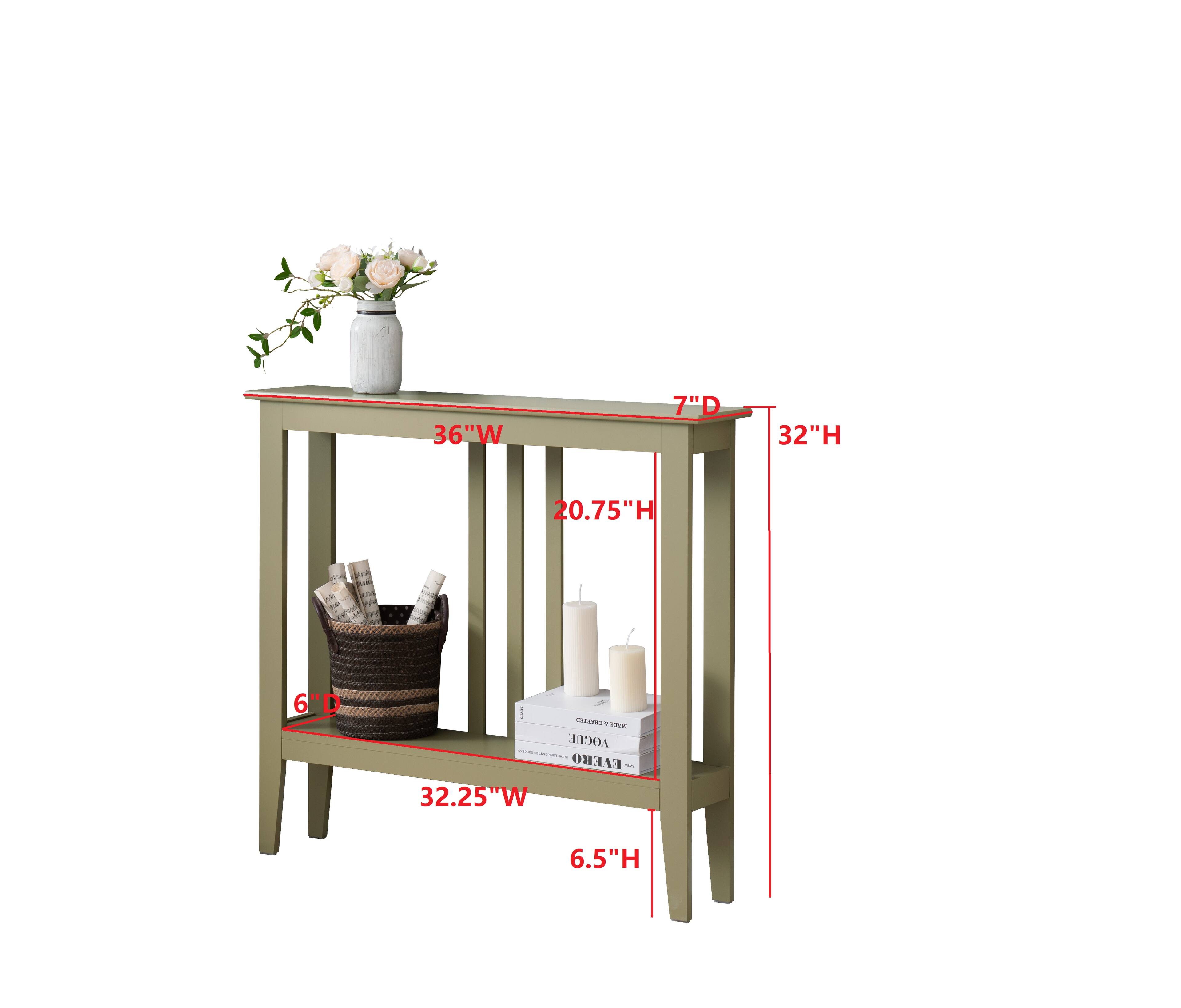 36"W x 7"D x 32"H  
20.75"H x 6"D x 6.5"H  
32.25"W