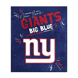 Logo Brands - New York Giants 60" x 70" Plush Throw Blanket - Multicolor